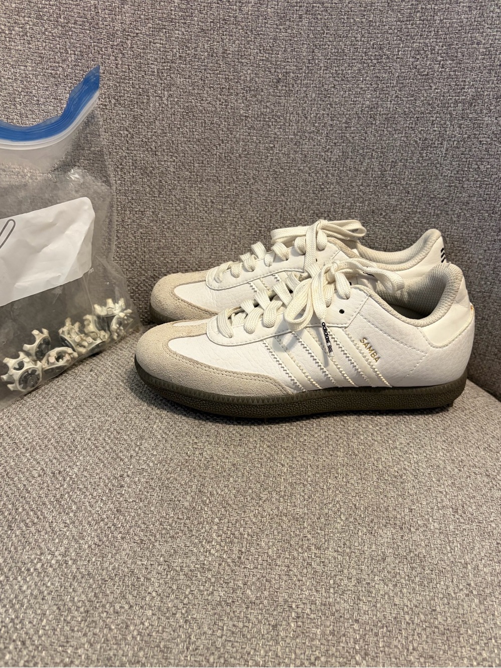 ADIDAS- size 3 Samba Junior Golf Shoes